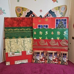 Vgt Christmas Gift Wrapping Paper Sheets 2 Sets 29 1/2× 29 1/2 NOS